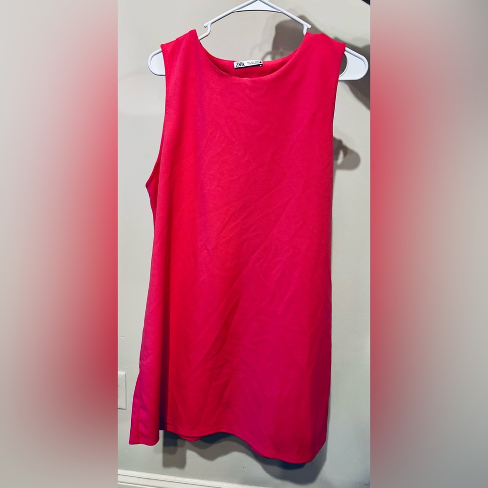 Zara 60s Mod Twiggy sleeveless dress, super cute! Preowned. Size L.